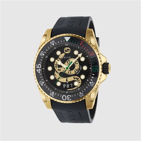 gucci snake watxh|gucci dive watch 45mm snake.